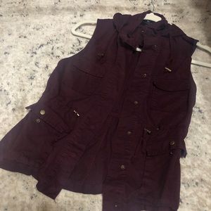 Plum Military/Cargo Vest